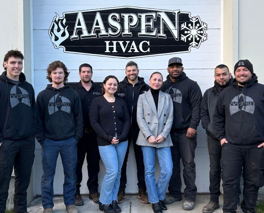 Aaspen HVAC Team outside our Brewster, NY location. Putnam