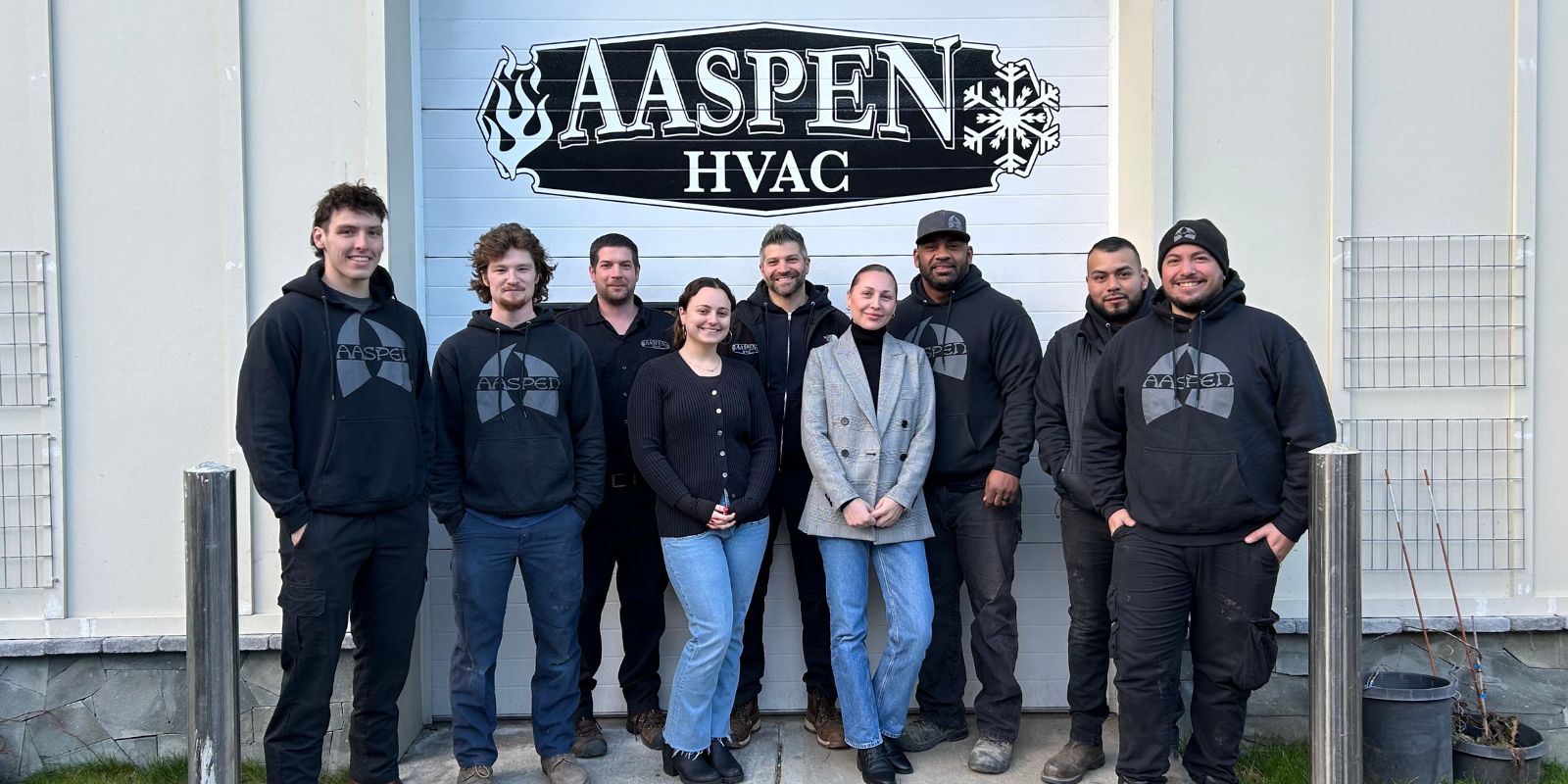 Aaspen HVAC Team outside our Brewster, NY location. Putnam